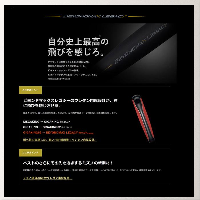 MIZUNO（ミズノ） 軟式用ビヨンドマックスレガシー トップ FRP製／83cm