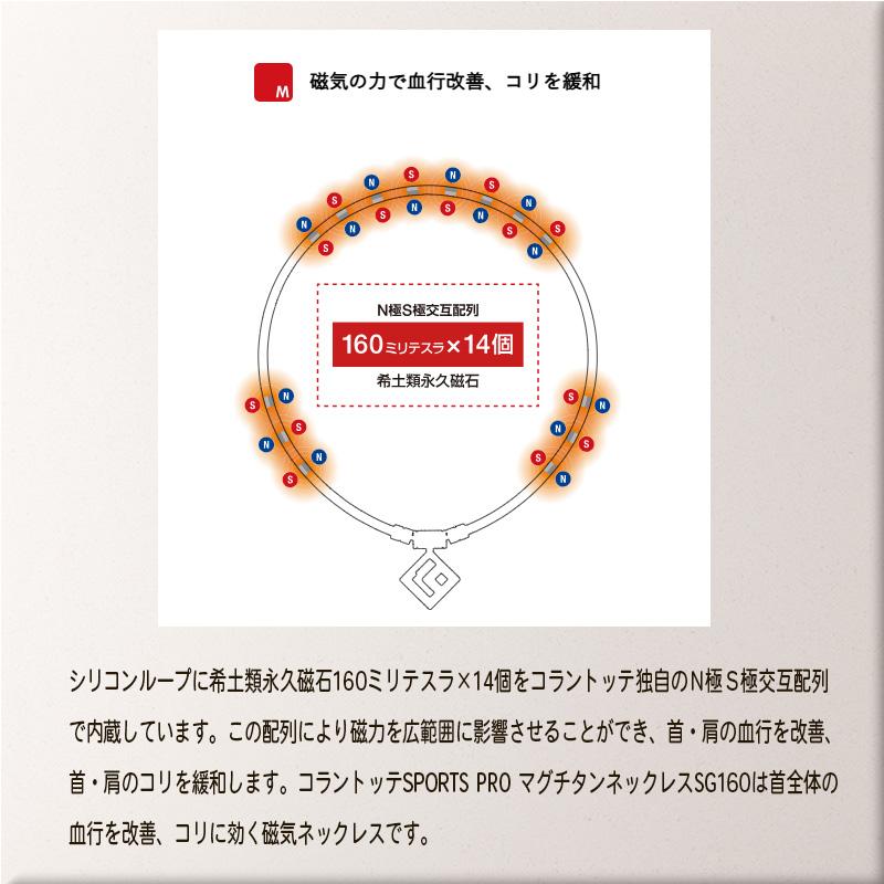 Colantotte コラントッテSPORTS PRO マグチタンネックレス SG160 磁気ネックレス 首・肩の血行改善 DBAAC_13