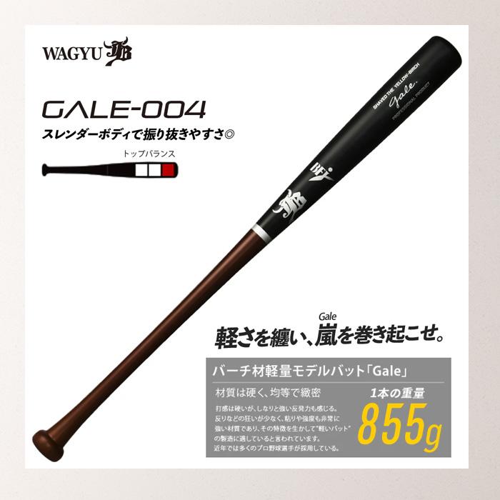 JB WAGYU 和牛JB 硬式木製バット Gale バーチ材軽量モデルバット 84cm
