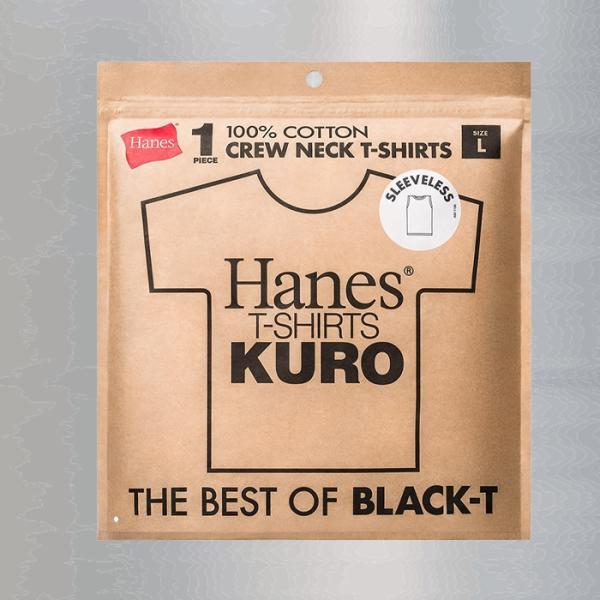 Hanes（ヘインズ） Tシャツ クロ ノースリーブ Hanes T-SHIRTS KURO