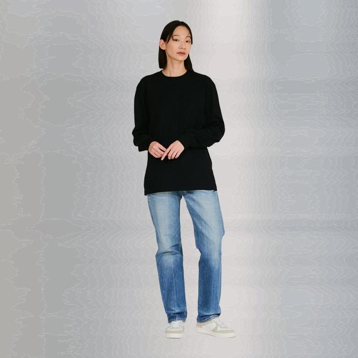 Hanes（ヘインズ） Hanes T-SHIRTS kuro クルーネックロングスリーブT