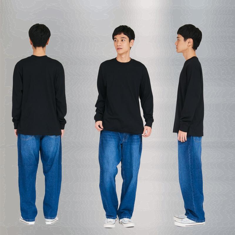 Hanes（ヘインズ） ロンT KURO Hanes クロ ロングスリーブTシャツ 7.0