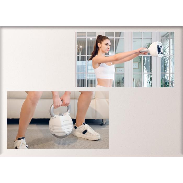 BYZOOM Pure Series 可変式ケトルベル 30LBホワイト 特許取得 ps-akb30