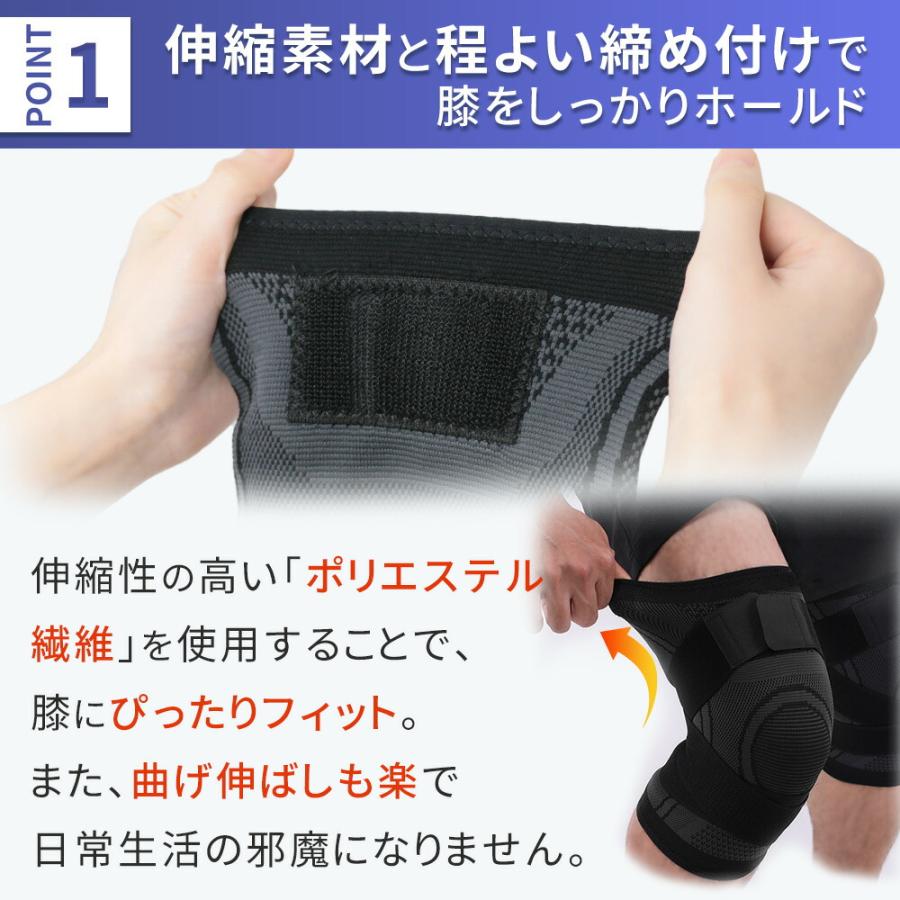 膝サポーター 1枚 夏用 大きいサイズ 高齢者 スポーツ 片足 ひざ 膝