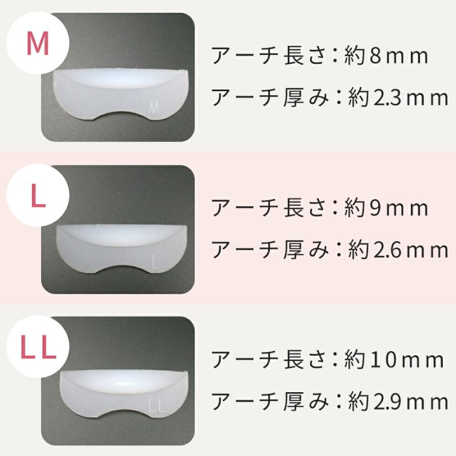 まつげカールロッド まつ毛 カーラー 5サイズ 10ピース 溝あり 上向き