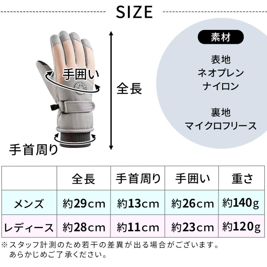 スキーグローブ スキー手袋 メンズ レディース 5本指 スマホ操作対応