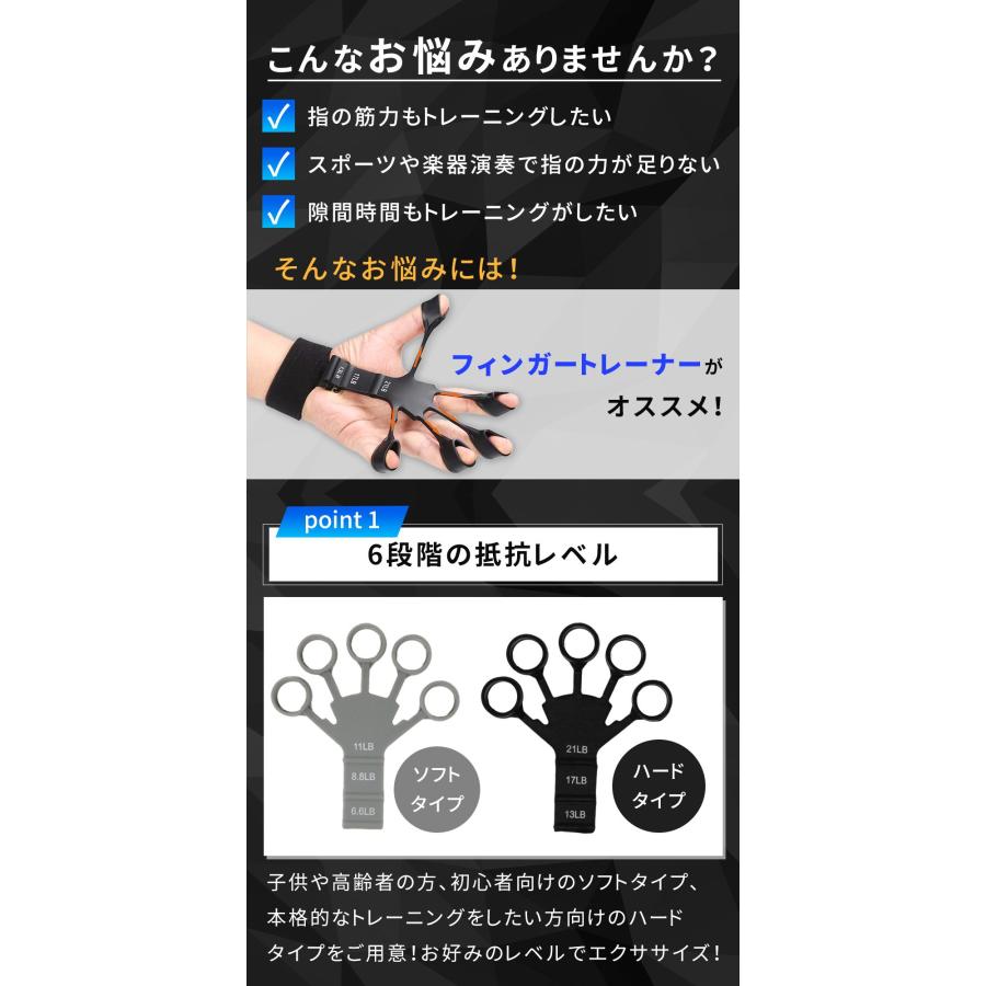 スローイング、フィンガートレーナー フィンガートレーナー 2個セット 両手 左右兼用 握力強化 トレーニング