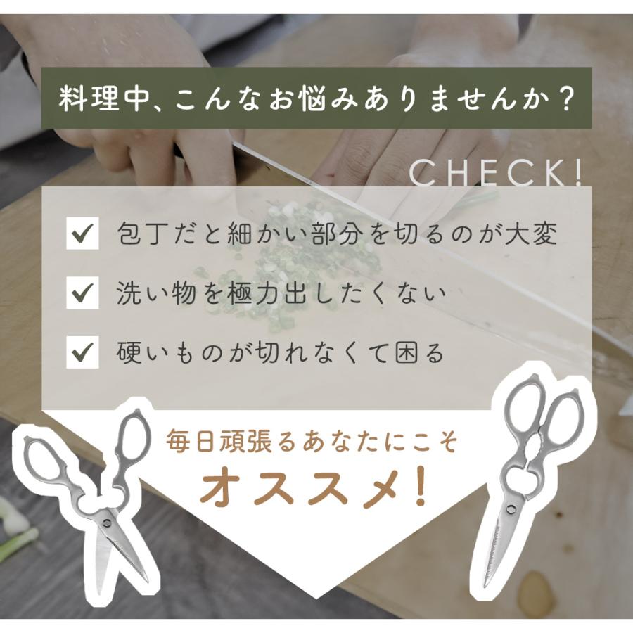 処分セール】キッチンバサミ キッチンハサミ 分解 ステンレス まな板