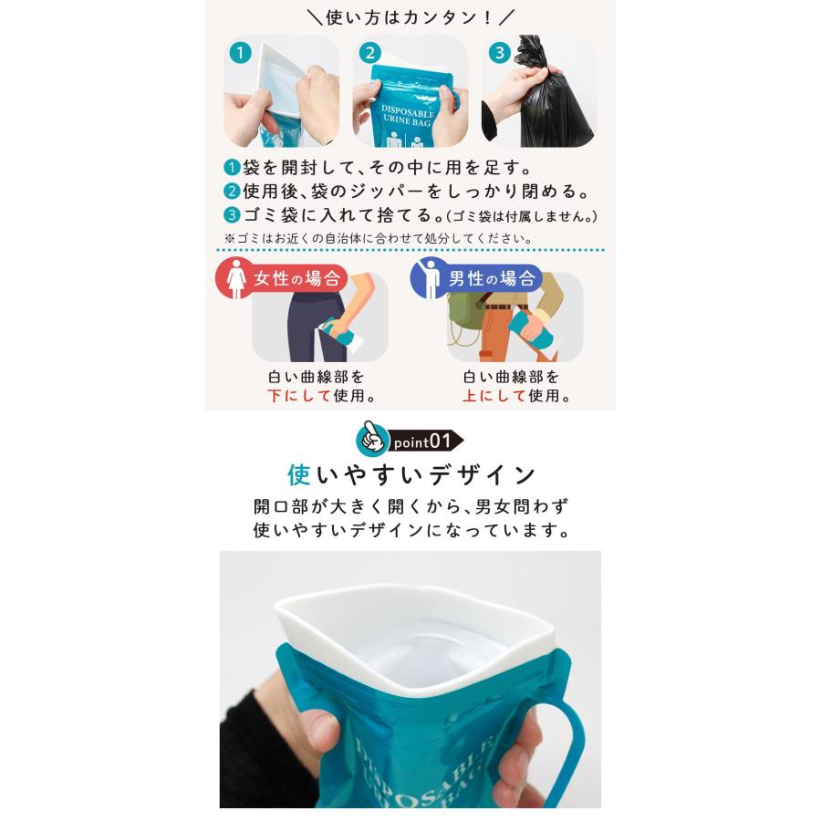 携帯トイレ 10枚入り 10回分 使い捨て 防災トイレ 簡易トイレ 車