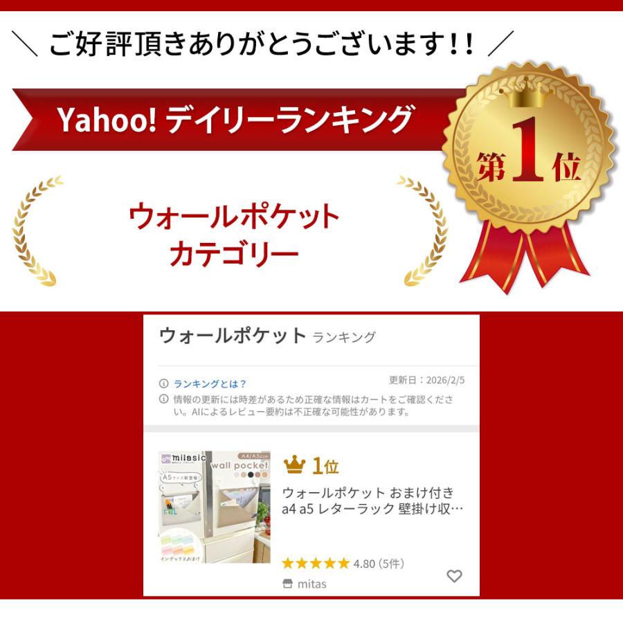 Yahoo!1位受賞！ ウォールポケット おまけ付き a4 a5 レターラック