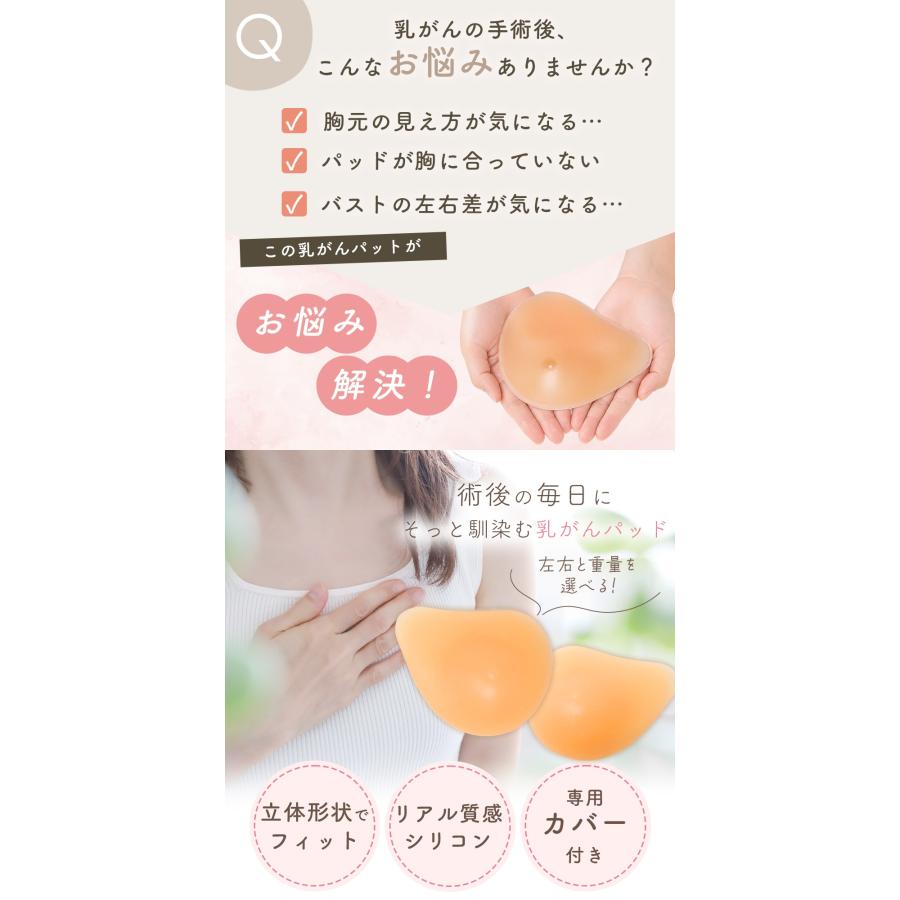 乳がんパッド 全摘用 シリコンパッド ブラパッド 乳がん用 パット 左右