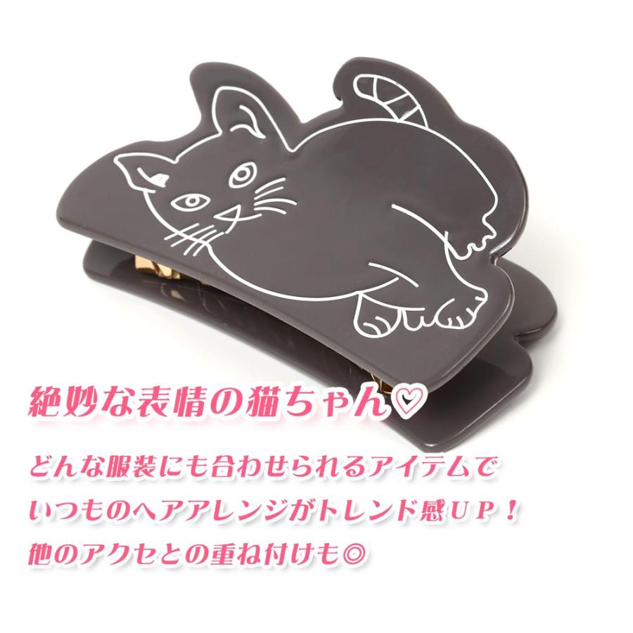 mitas ヘアクリップ バンスクリップ 猫 ヘアアクセサリー 髪飾り ヘア