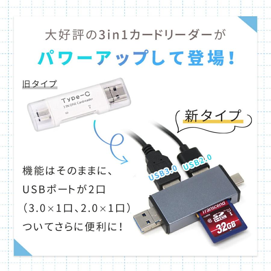 mitas Type-C カードリーダー 6in1 USB タイプc microUSB usb3.0 usb