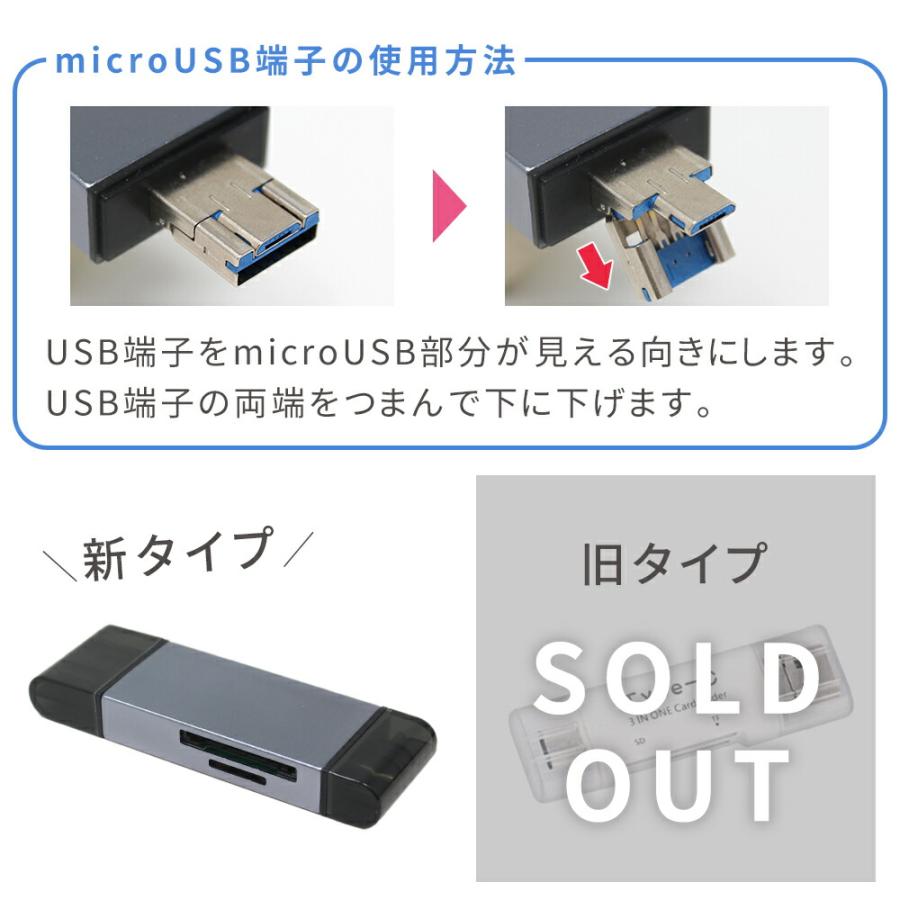 mitas Type-C カードリーダー 6in1 USB タイプc microUSB usb3.0 usb