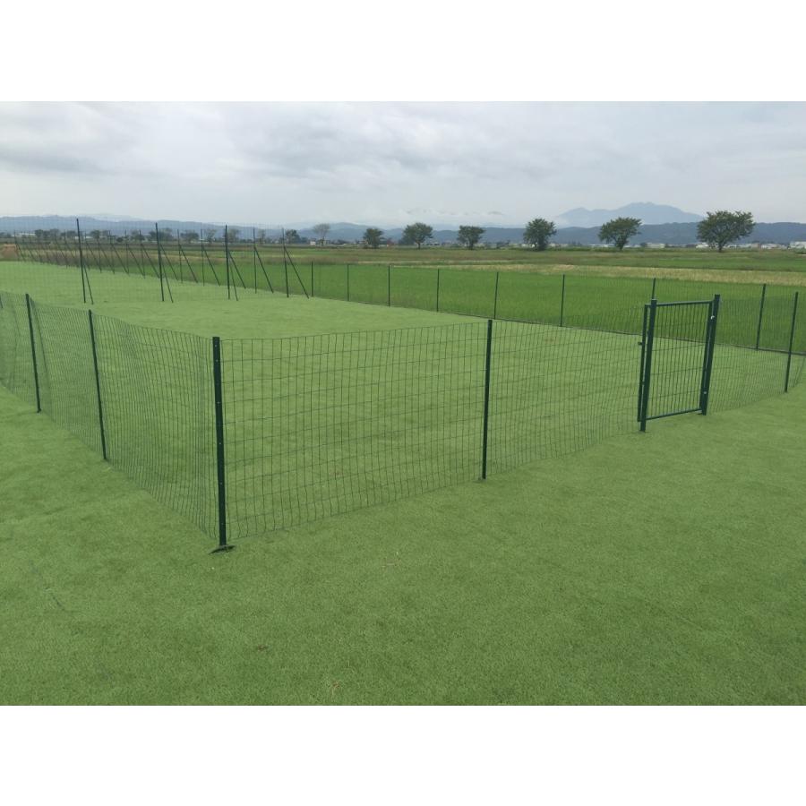 アニマルフェンス アニマルフェンス 1.5m×15m 支柱高さ1.83m 11本セット 現場用柵