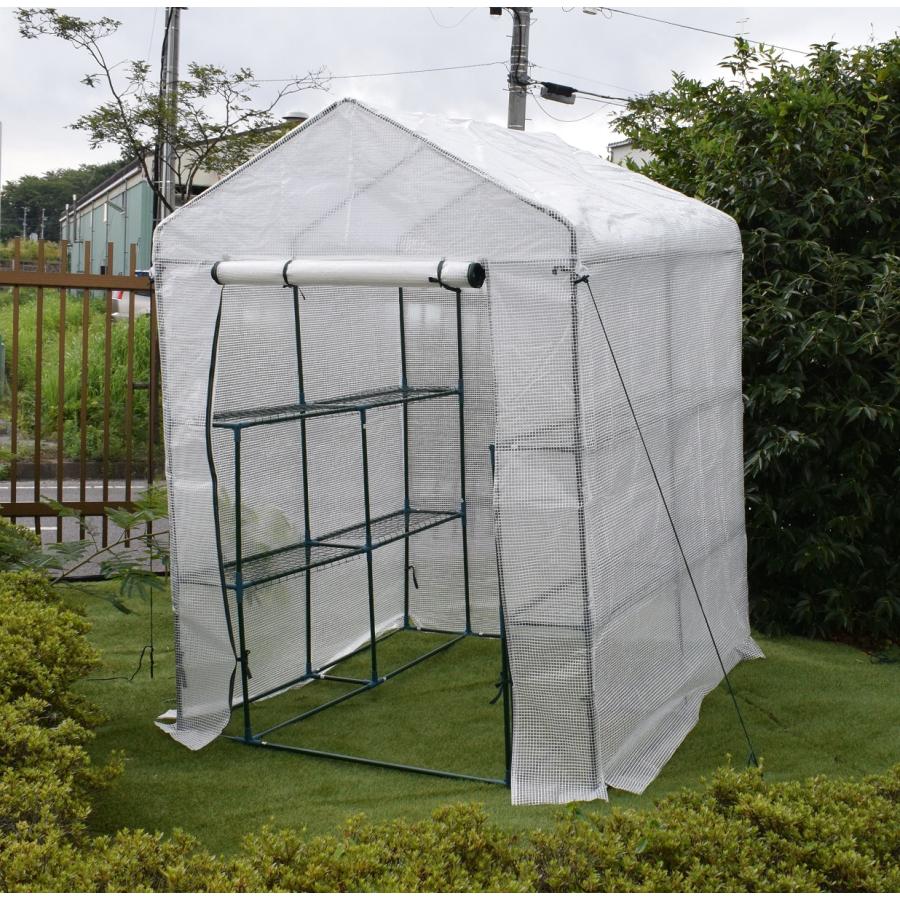 園芸用菜園ハウス 中 長さ143×幅143×高さ195cm 菜園ビニールハウス
