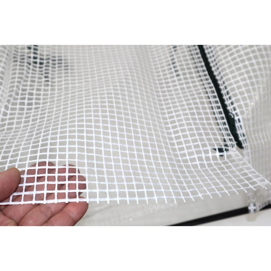 【 4つの窓ビニールハウス替えカバー】入口ファスナー式143x143x195㌢ 新商品】 ビニールハウス 替えカバー クリアカバー 縦型ハウス