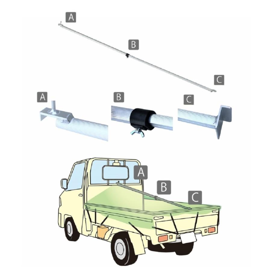 トラックシート 伸縮式荷台ポールセット スロープ型 グリーン 軽トラ用 標準荷台軽トラック用 エステル帆布 荷台シート 695 Oochi Worksヤフー店 通販 Yahoo ショッピング