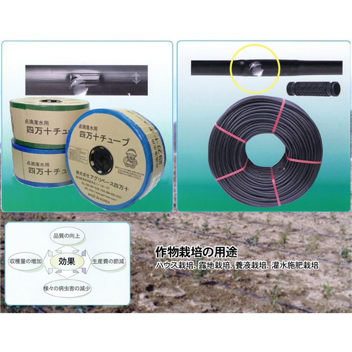 四万十チューブ（ピッチ 20cm / 厚さ 0.25mm 長さ 1000m） 点滴灌水