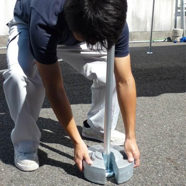 テント重り 30kg メッキ品 2個セット テントウエイト 重り ウエイト 風対策 テントおもり 錘 おもし 運動会テント 学校テント イベントテント 集会テント_3