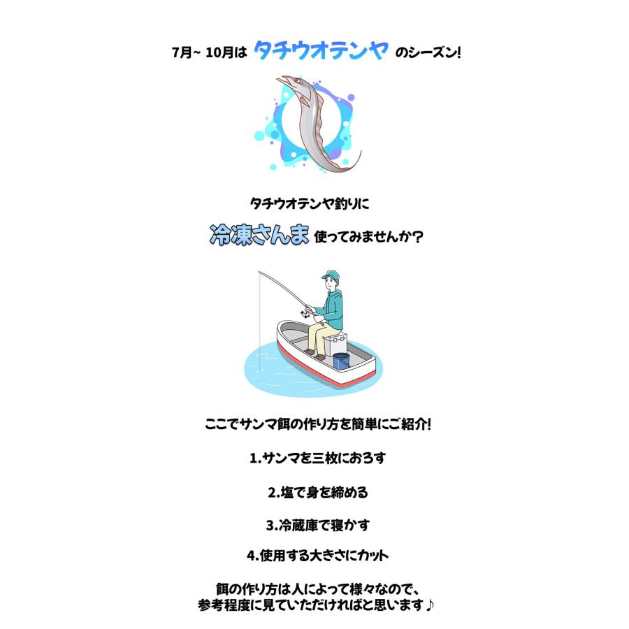 釣り餌用 訳あり 冷凍さんま1kg 食用不可｜oohirafish｜04