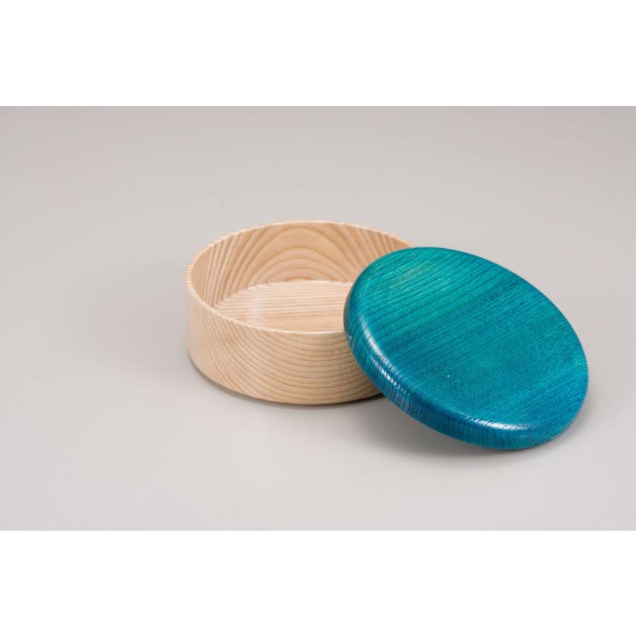 弁当箱 お弁当 山中塗 国産木製品 Colorful BOX 蓋ブルー/本体シャイン