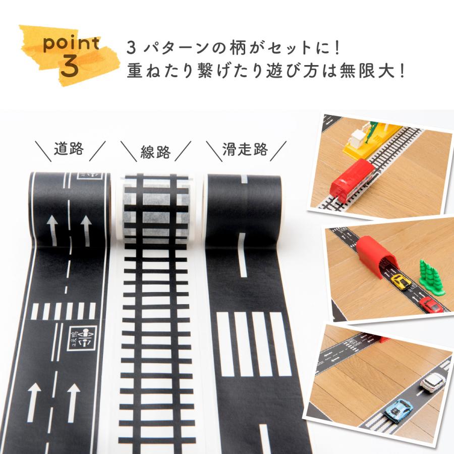 マスキングテープ 道路 線路 滑走路 キッズ おもちゃ ミニカー 子供 列車 電車 ママ プチプラ おうち時間 4 8cm 幅広 Y 001 Paper Cakes 通販 Yahoo ショッピング