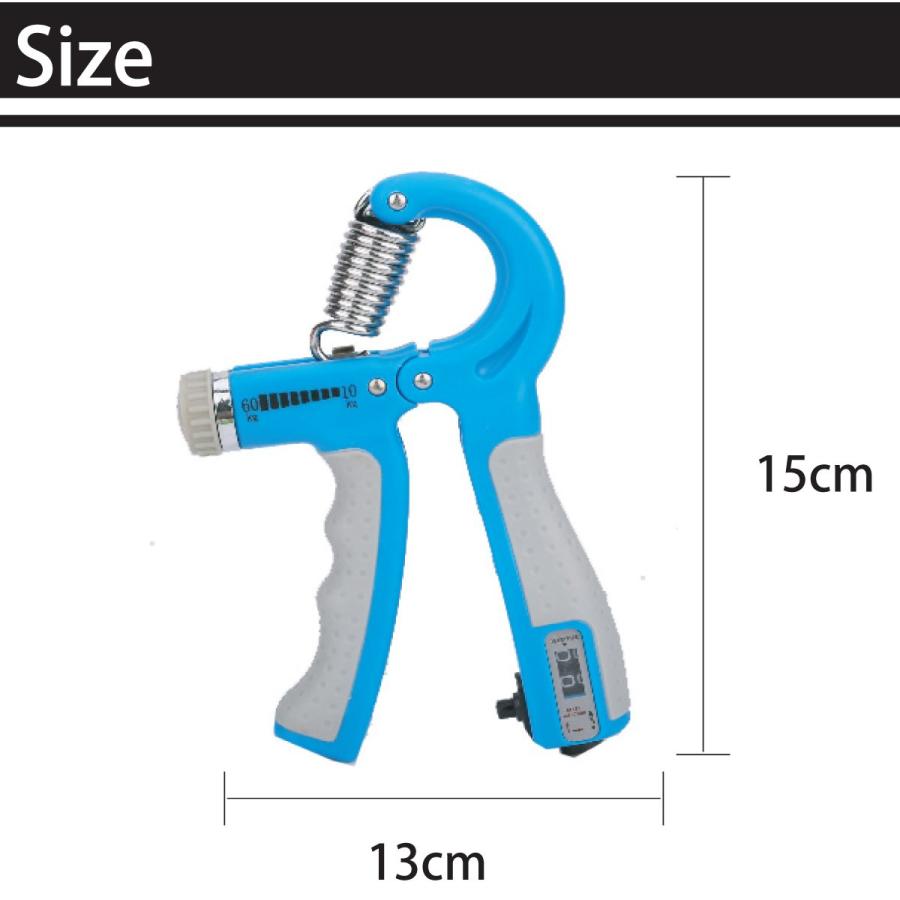 ハンドグリップ 50kg 握力 器具 カウンター付き 握力強化器具 握力