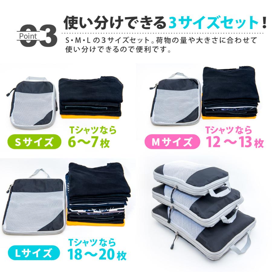 圧縮バッグ トラベルポーチ 3点セット トラベルバッグ ファスナー 圧縮袋 バッグインバッグ 収納ポーチ おしゃれ トラベルグッズ 衣類 旅行 大容量 撥水加工 Y 404 Paper Cakes 通販 Yahoo ショッピング