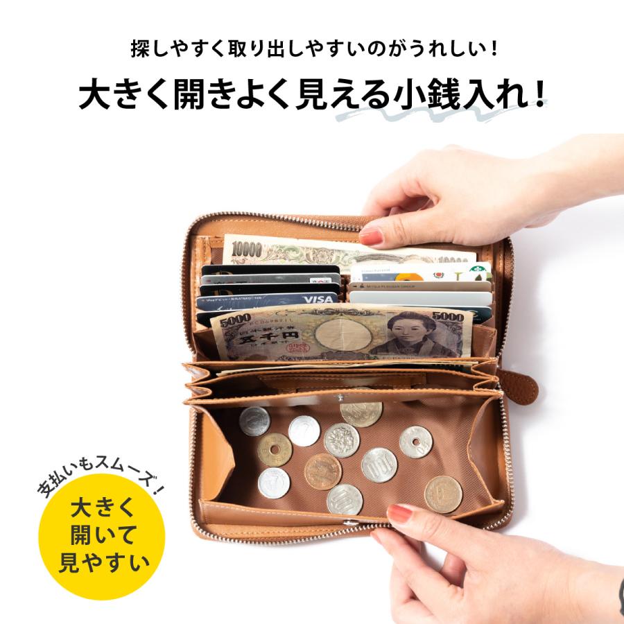 長財布✨男女兼用財布 レディース 小銭入れ 長財布 レディース 財布 本革 小銭が分かれる レシート スキミング防止