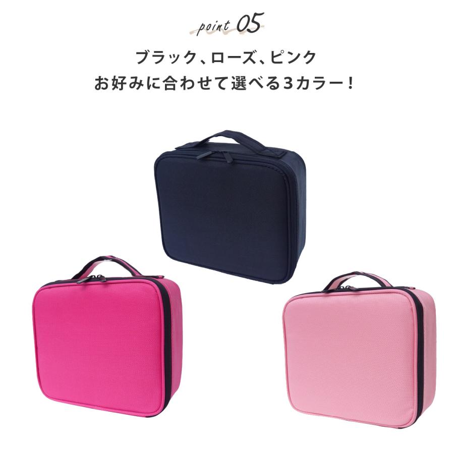 新品未使用品　LEDミラー付　化粧ボックス　オーガナイザー　大きいかばん　ピンク メイクボックス 鏡付き ミラー付き 大容量 持ち運び 人気 可愛い 取手