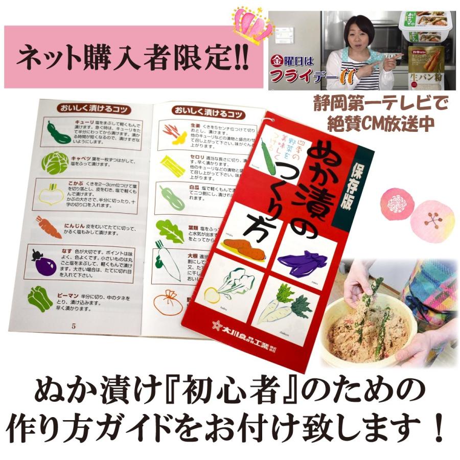 ぬか床　無添加ぬかみそパック1.0kg　1〜3人用 | 大川食品工業 | 01