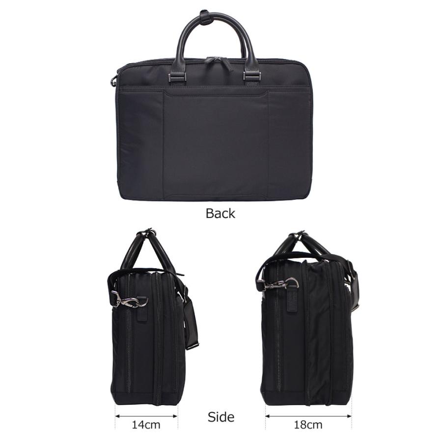 ✨美品✨ エースジーン ブリーフケース 2way 2層 B4可 マチ拡張 黒 エースジーン ace.GENE 2WAY ビジネスバッグ 15.6インチ対応 A4 2気室