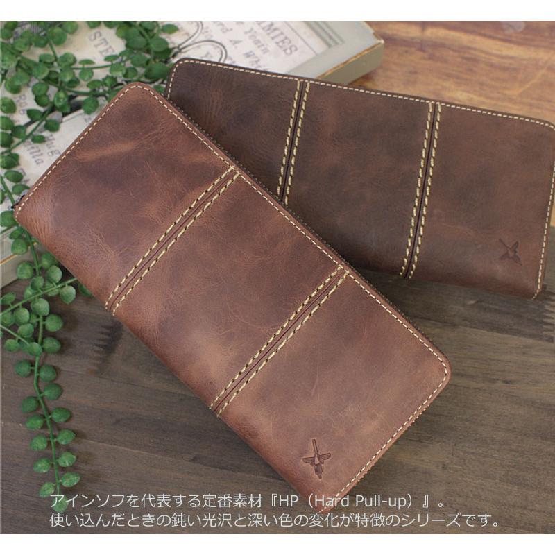 Ain Soph アインソフ 蛇腹カードポケット付き ラウンドファスナー長  