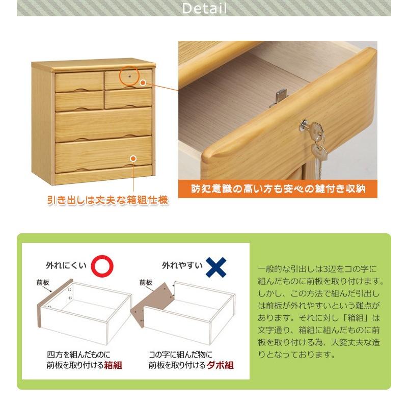 チェスト タンス 木製 おしゃれ 北欧 収納家具 幅64cm 4段