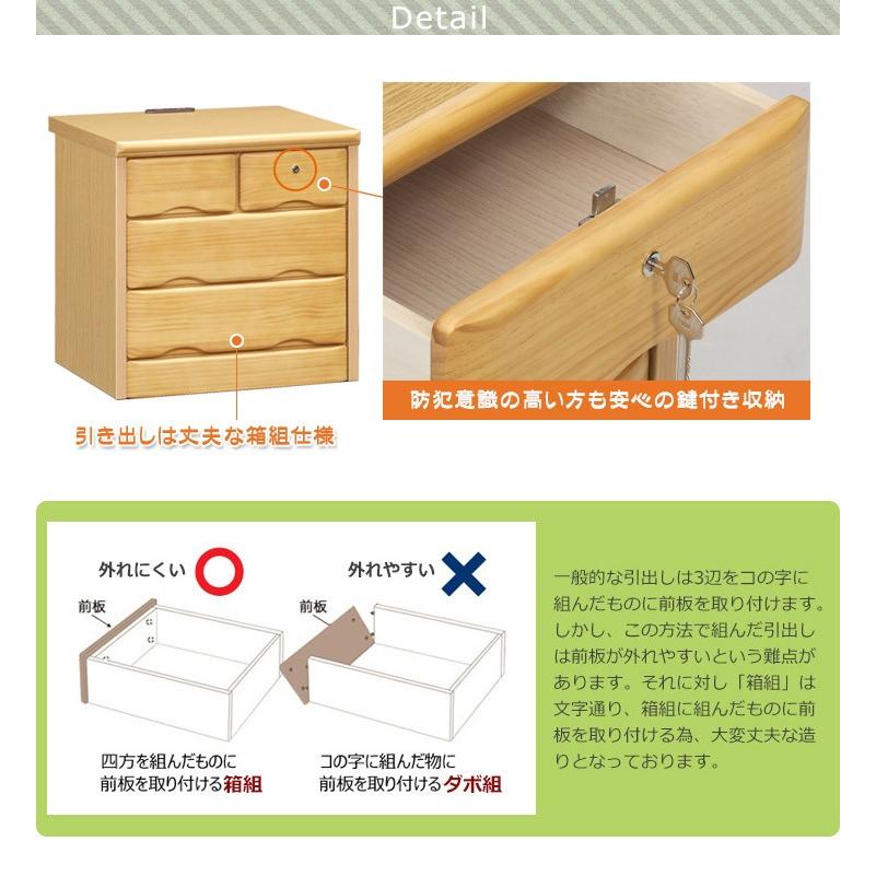 ナイトテーブル サイドテーブル ナイトチェスト 幅50cm 3段 W