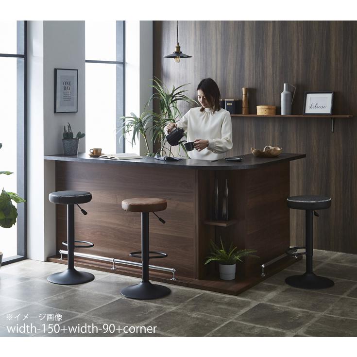 カウンターテーブル おしゃれ 幅90cm+コーナー ダイニング カウンターテーブル おしゃれ 幅90cm+コーナー ダイニング