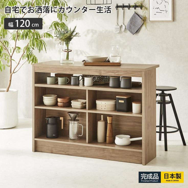 カウンターテーブル バーカウンター 120 収納 バーテーブル バー