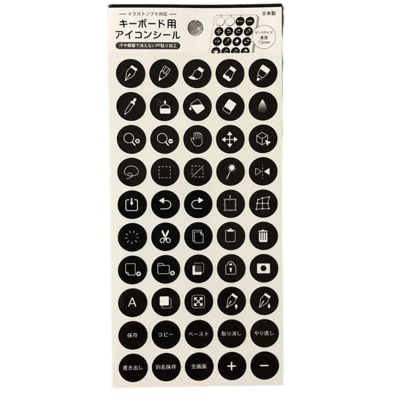 イラストソフト対応 キーボードやテンキーのショートカットキーをわかりやすく アイコンシール Black おおきなかぶ 通販 Yahoo ショッピング