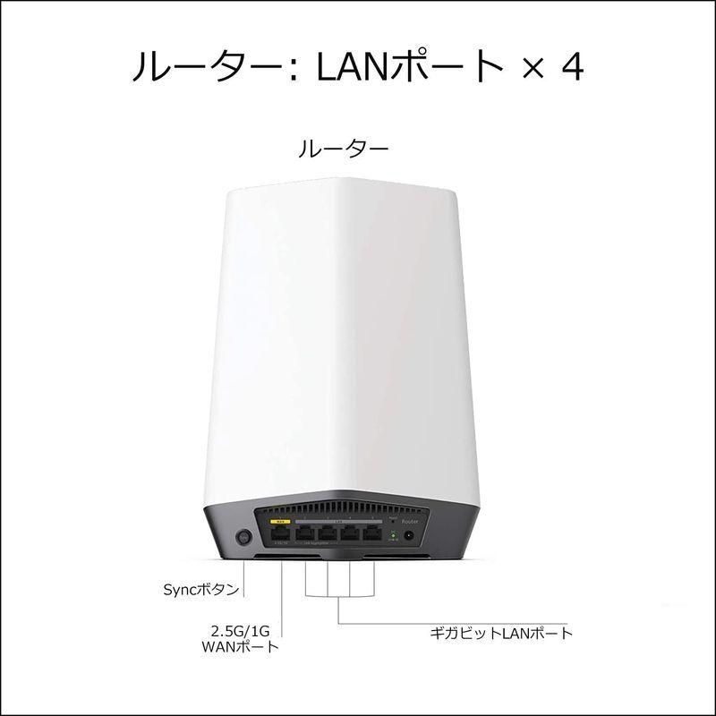 【最安値挑戦中】 NETGEAR Orbi Pro WiFi6 メッシュWiFi ルーター AX6000 法人向け VLAN WPA3 トライバンド (ルータ 【FK9236240646】(33181円)