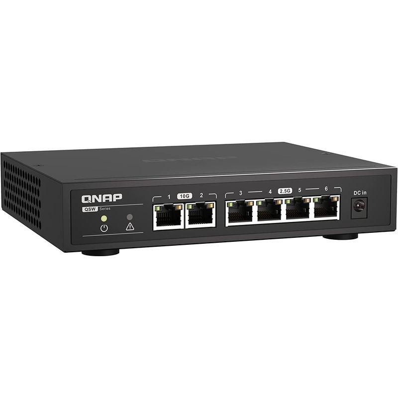 QNAP(キューナップ)2つの10GbE-Tポート、4つの2.5GbE-Tポートを備えたアンマネージドスイッチ QSW-2104-2T キューナップ 2つの10GbE Tポート 4つの2 5GbE Tポートを備えたアンマネージドスイッチ QSW 2T