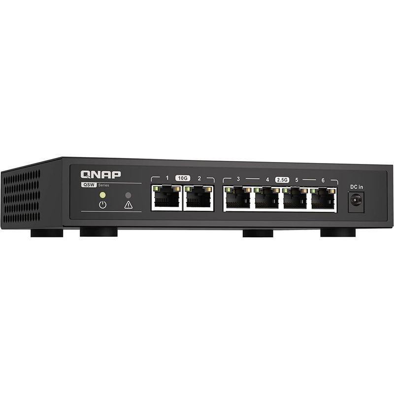 QNAP(キューナップ)2つの10GbE-Tポート、4つの2.5GbE-Tポートを備えたアンマネージドスイッチ QSW-2104-2T キューナップ 2つの10GbE Tポート 4つの2 5GbE Tポートを備えたアンマネージドスイッチ QSW 2T