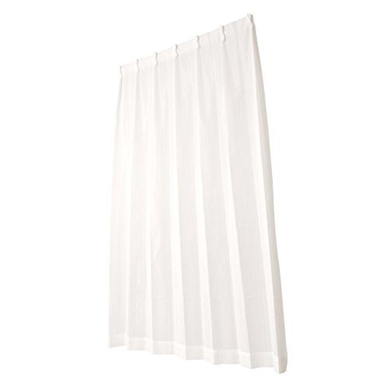 ユニベール 省エネ・ミラーレースカーテン ミザール ホワイト 幅100cm×丈183cm 2枚組