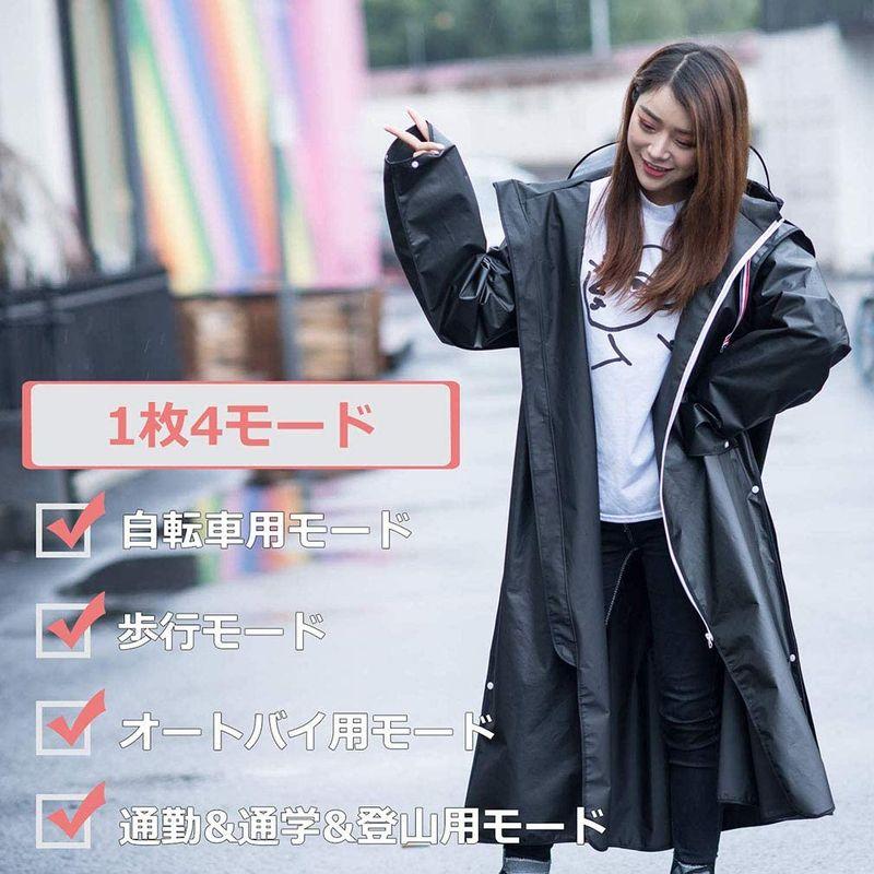 実物実物レディース メンズ ロング レインコート レインコート ポンチョ かっぱ 自転車 バイク 軽量 通勤通学 収納袋付き 防風防水 防雪 男女兼 財布、帽子、ファッション小物 レインコート レディース メンズ 軽量 自転車 バイク 防風防水 通勤通学
