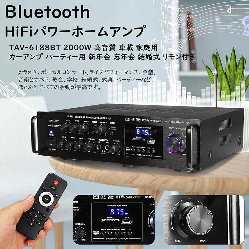 HiFiパワーホームアンプ Bluetoothオーディオサウンドアンプ パワー