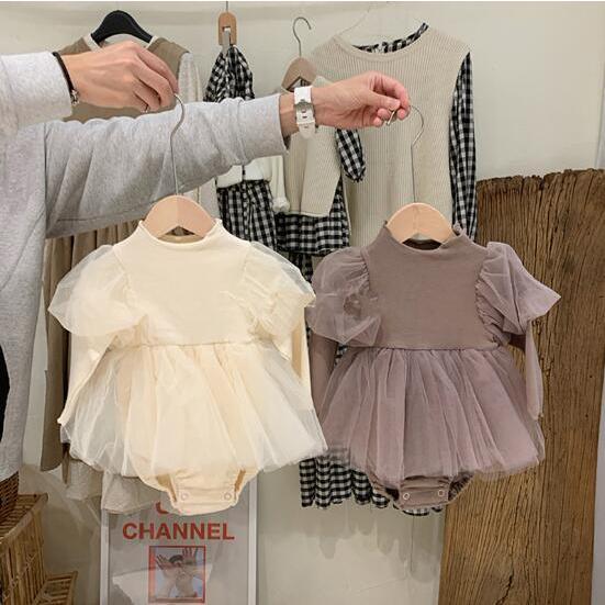 女の子用ロンパース★ドレス　ヘアバンド付★サイズ80・90★2色 |  | 01