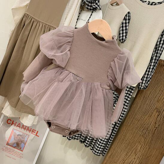 女の子用ロンパース★ドレス　ヘアバンド付★サイズ80・90★2色 |  | 06