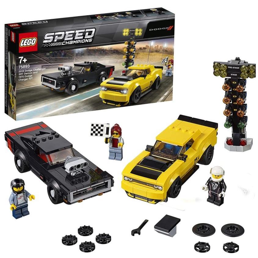 レゴ(LEGO) 2018 ダッジ・チャレンジャー SRT デーモンと 1970 ダッジ・チャージャー R/T 75893 ブロック おもちゃ 男の子 車
