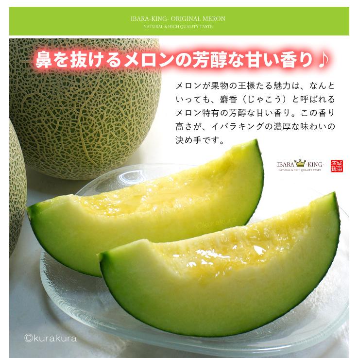 イバラキング 4L-5L×2玉 (約3kg以上) 茨城産 秀品 茨城王 メロン イバラキング 4L-5L×2玉 (約3kg以上) 茨城産 秀品 茨城王 メロン