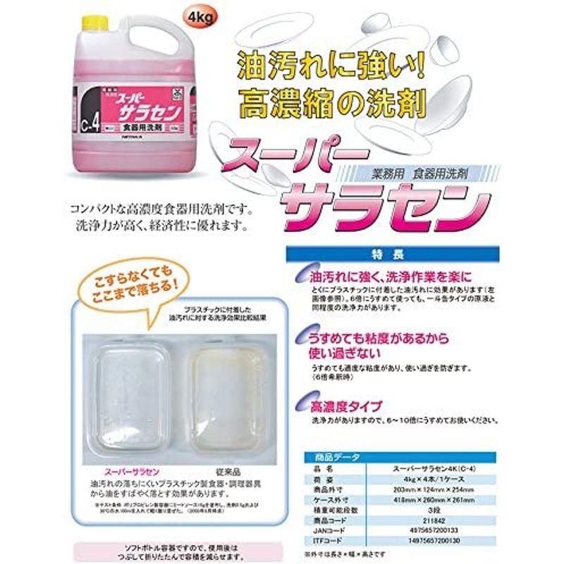 業務用 食器用洗剤 ニイタカ 4KX4本 スーパーサラセン 中性洗剤 - 通販